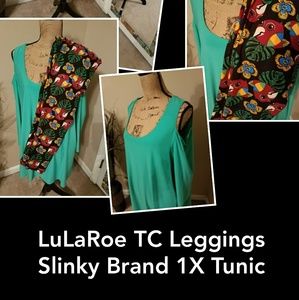 LuLaRoe TC Leggings.. Slinky Brand Tunic
